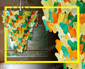 Schmetterling Capiz Chip-Entwurf für capiz Leuchter